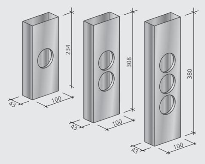 Vorsatzschale mit einlagiger Gamma-Protect Beplankung 
